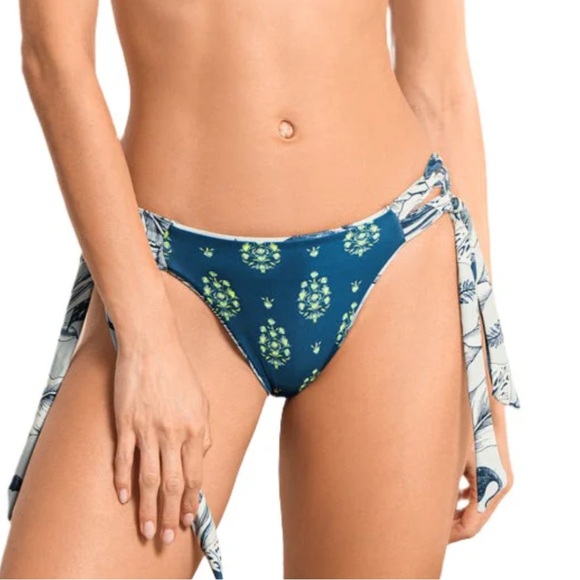 Maaji Calla Lilly Romania Side Tie Reversible Bikini Bottom - Picture 2 of 10